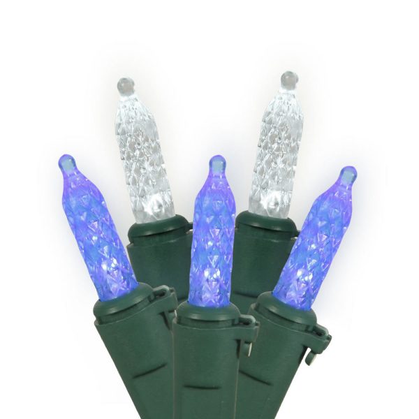 70 Blue-Pure White LED Lights   Green Wire 9Ft. Icicle Christmas Light Set Online